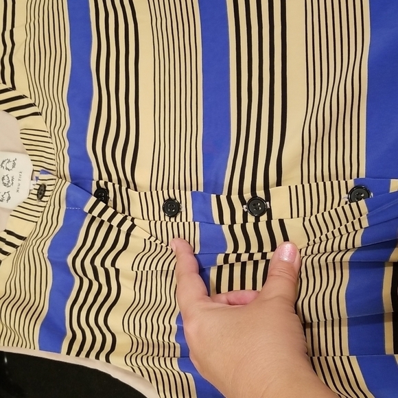 💕SEA NEW YORK💕 Vertical Stripe Sleeveless Shortsuit Romper 4 EUC - Picture 5 of 9